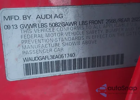 2014 Audi S4 3.0T Premium Plus z USA, uszkodzony, nr VIN WAUDGAFL3EA051740